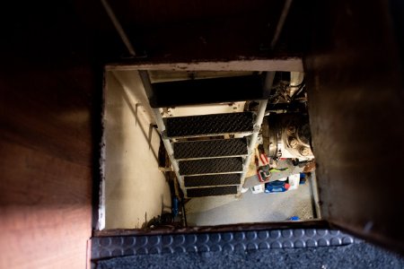 Ladder to the Engine Room on the <i>F/V Talia Rae</i>