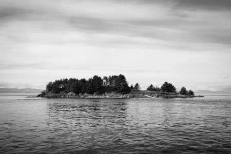 Approaching Guard Island on the Lighthouse Excursions Tour