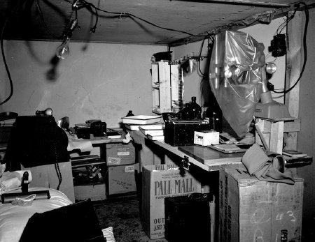 Paulu Saari's darkroom at the Ketchikan Daily News, 1951