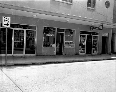 Easton's Laundromat, Front Street, June 1953