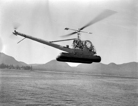 Helicopter near Alaska Steamship Dock, 1954