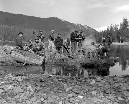 Boy Scouts at Ward Lake, 1952