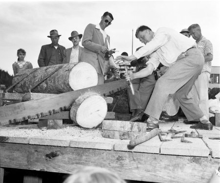 Crosscut saw competition, July 4, 1953