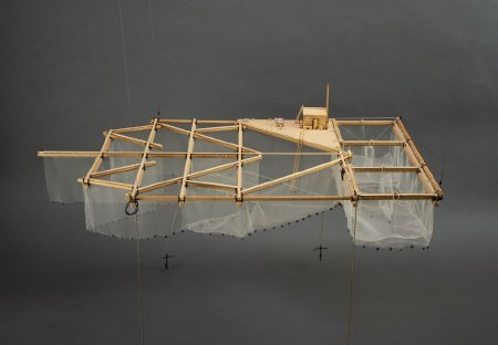 Floating fish trap model by Mark Hutson