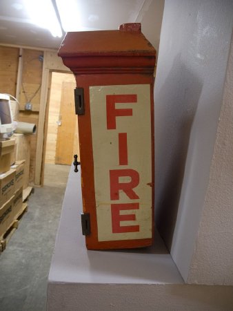 Side view of Gamewell fire box